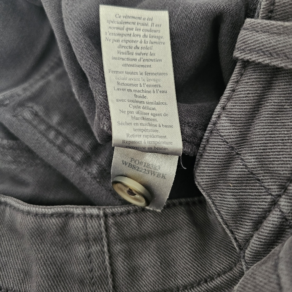 Faherty Sz 26 Utility Pants Raw Hem Olive Green Moss Women’s Stretch Twill Crop - Picture 6 of 6